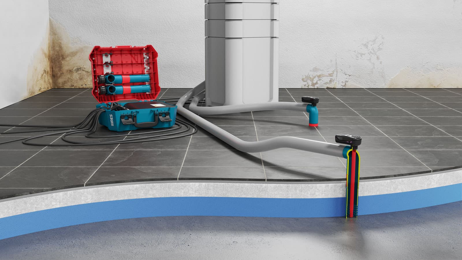 Dämmschichttrocknung mit HyDry® BOX